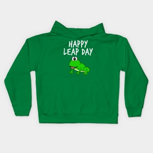 Happy Leap Day Frog 29 Feb 2024 Kids Hoodie